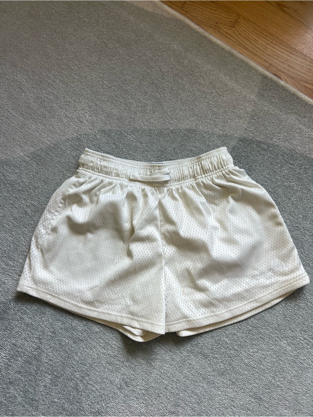 Inaka Power White Mesh Athletic Shorts